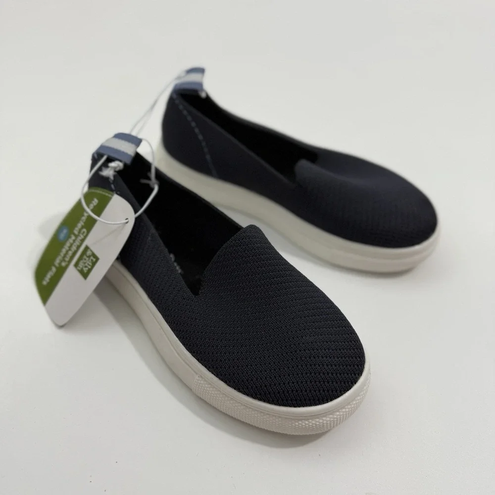 NEW Lily & Dan Toddler Recycled Material Flats Slip-On Sneakers Blue Size 9/10 - Picture 7 of 12